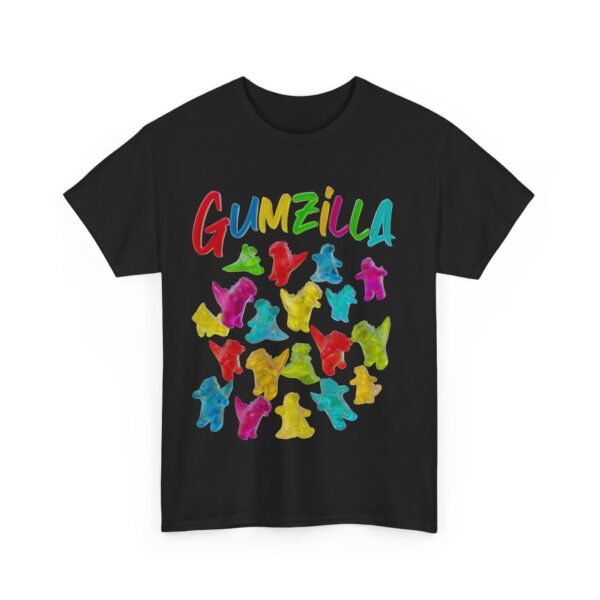 T-shirt Noir Gumzilla, les bonbons gommes de Godzilla