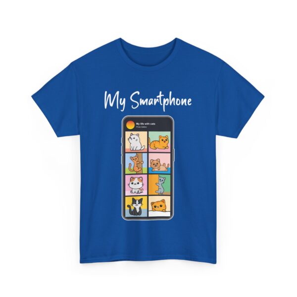 T-shirt Bleu Smartphone With Cats