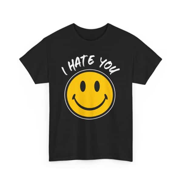 T-shirt Black Smiley I Hate You