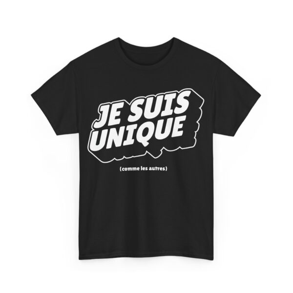 T-shirt Noir Je suis unique (comme les autres)