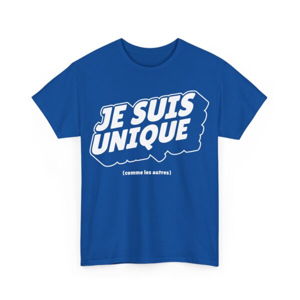 T-shirt Bleu Royal Je suis unique (comme les autres)