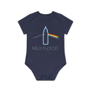 Milk Flood Baby Organic Bodysuit, Funny Baby Outfit, Newborn Clothes, Baby Shower Gift, Eco-Friendly Bodysuit